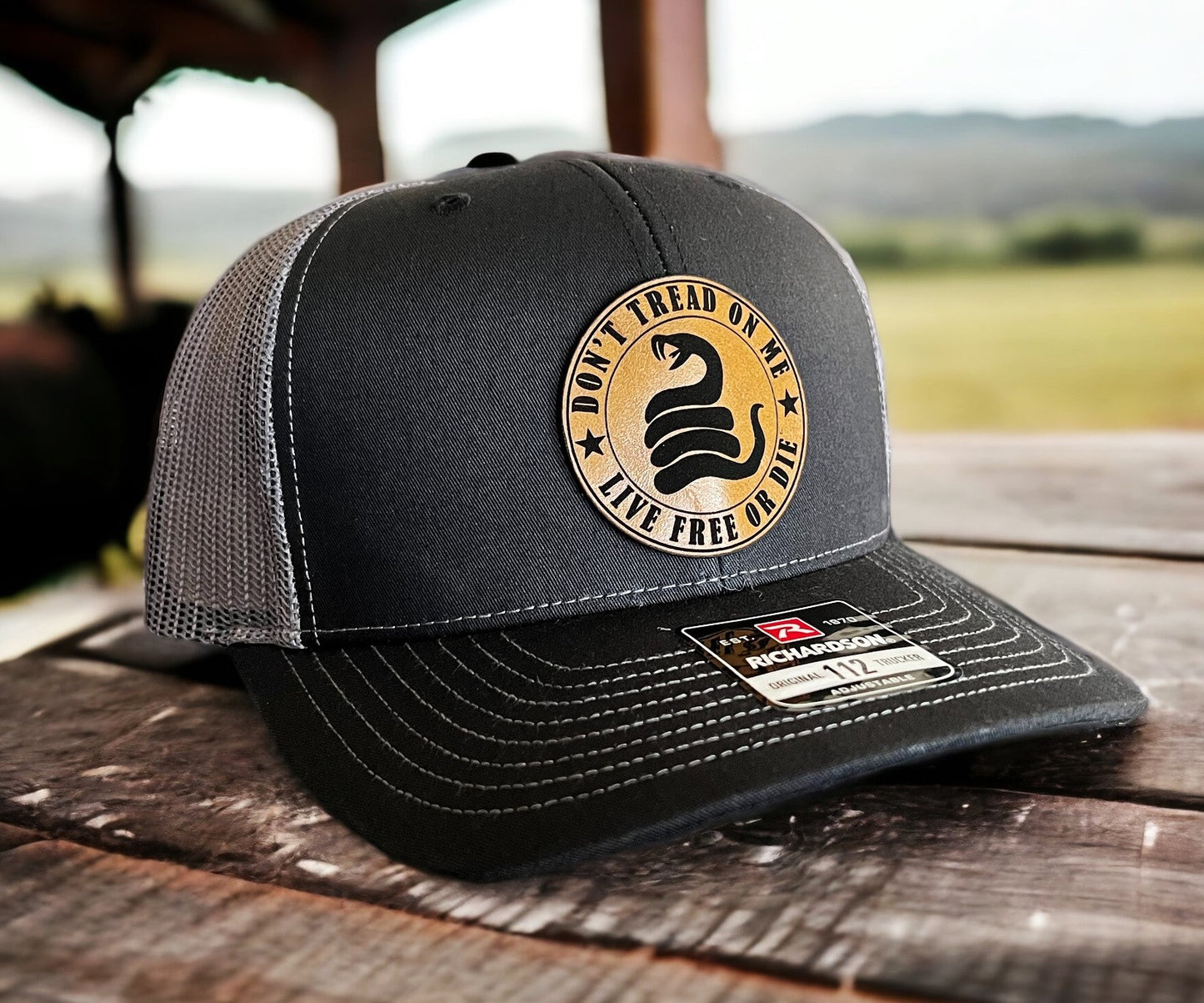 Don't Tread On Me Circle Patch Trucker Hat