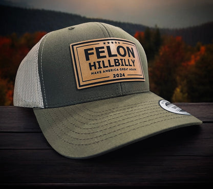 Felon Hillbilly (Trump Vance) 2024 Trucker Hat